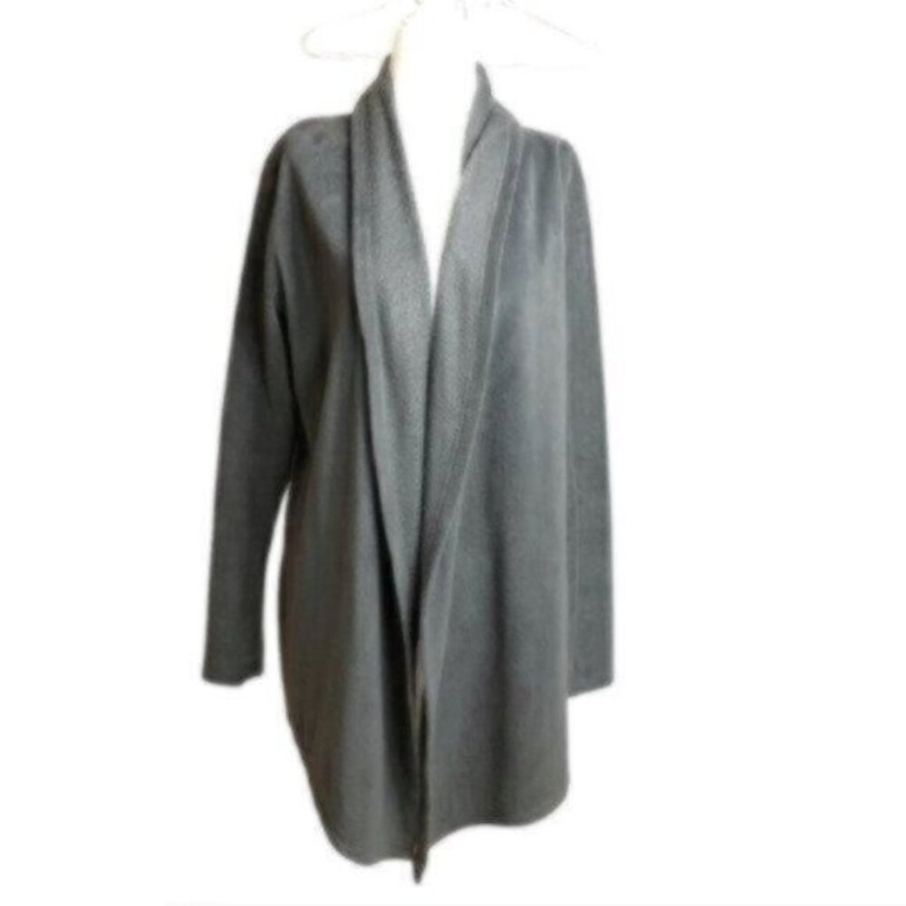 Cynthia Rowley Grey Draped Cardigan Large